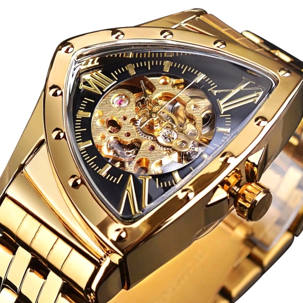 Forsining Mens  Big 43mm Waterproof  Triangle Luxury Watch. Great Gift Idea